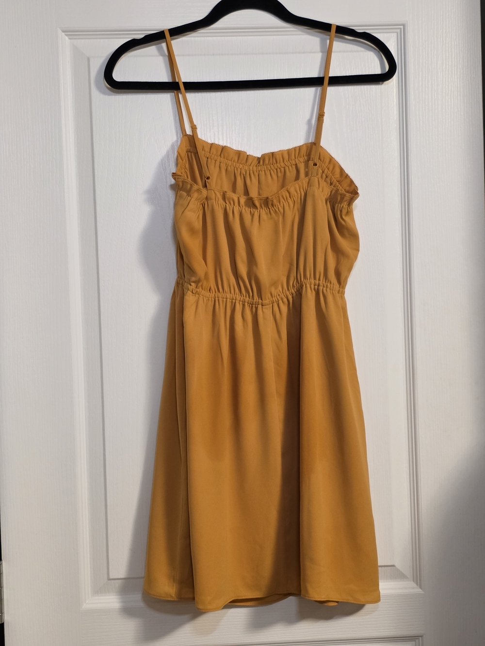 NWOT Aritzia Sunday Best Blixen Chiffon Mini Dress - Mustard Yellow Size M - Picture 3 of 9